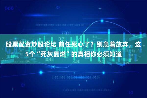 股票配资炒股论坛 前任死心了？别急着放弃，这5个“死灰复燃”的真相你必须知道